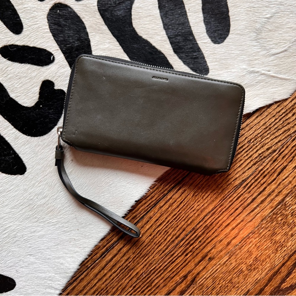 AllSaints Olive Green Wrislet/ Wallet with Cellphone Pocket